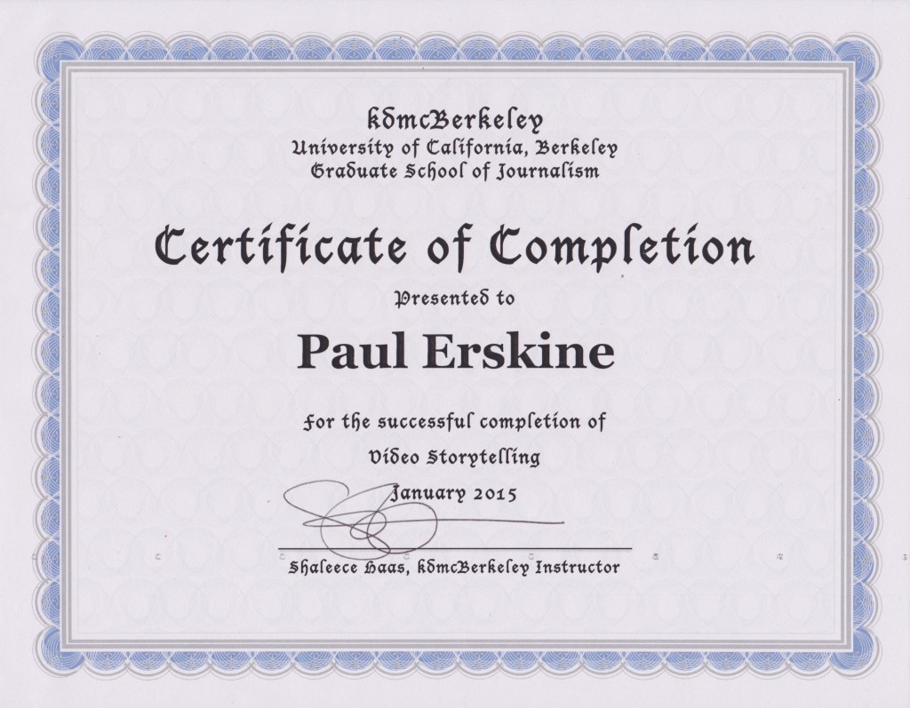 Video Storytelling Certificate